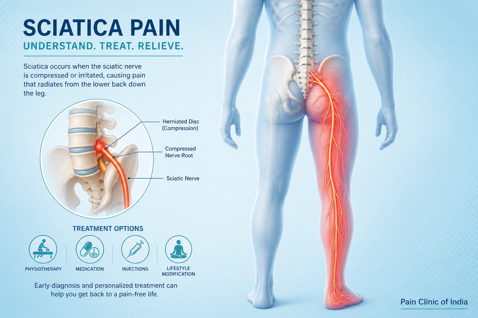 Minimally invasive sciatica pain treatment by Dr Kailash Kothari