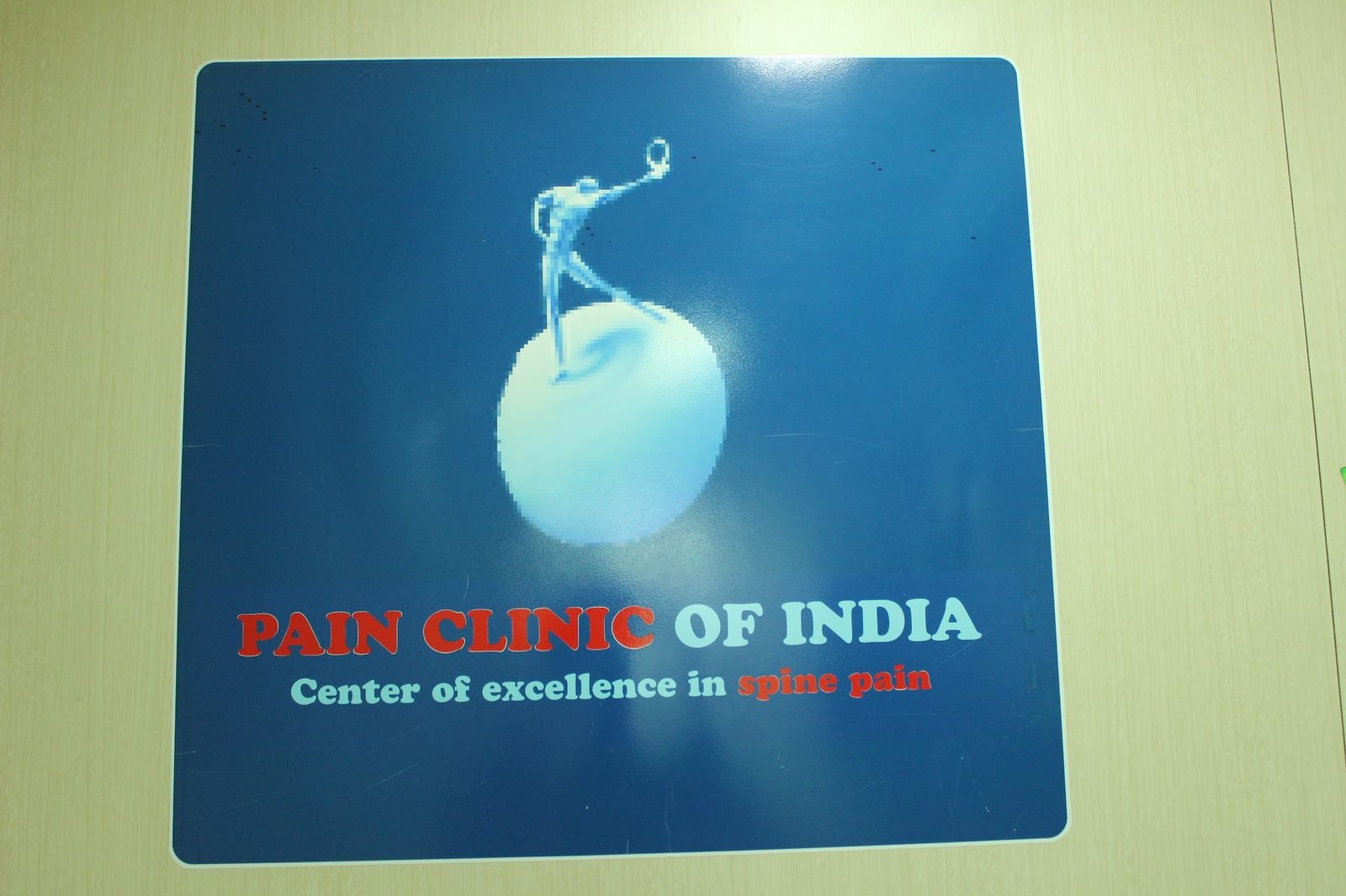 Pain Clinic of India centre of excellence in spine care signage at the Goa branch